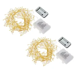 As Is August & Leo Handmade Crystal Beaded Multifunction Led Garland 2-Pack