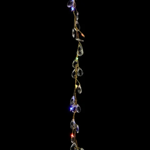 As Is August & Leo Handmade Crystal Beaded Multifunction Led Garland 2-Pack
