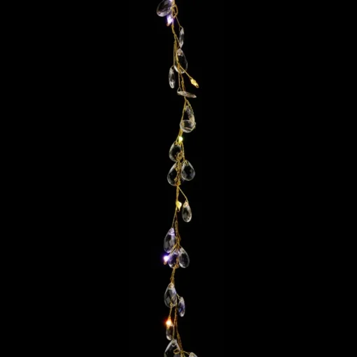 As Is August & Leo Handmade Crystal Beaded Multifunction Led Garland 2-Pack