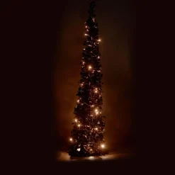 As Is Winter Lane 6' Illuminated Slim Tinsel Pop-Up Christmas Tree