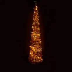 As Is Winter Lane 6' Illuminated Slim Tinsel Pop-Up Christmas Tree