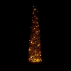 As Is Winter Lane 6' Illuminated Slim Tinsel Pop-Up Christmas Tree