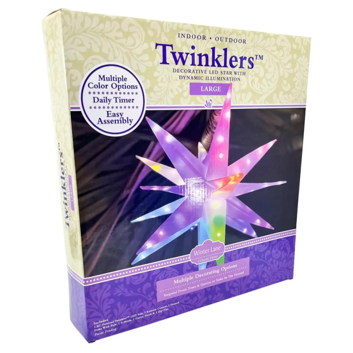 As Is Winter Lane Multifunction 22" Twinkler With Remote