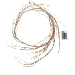 August & Leo 70.87" Champagne-Color Led Glitter Garland