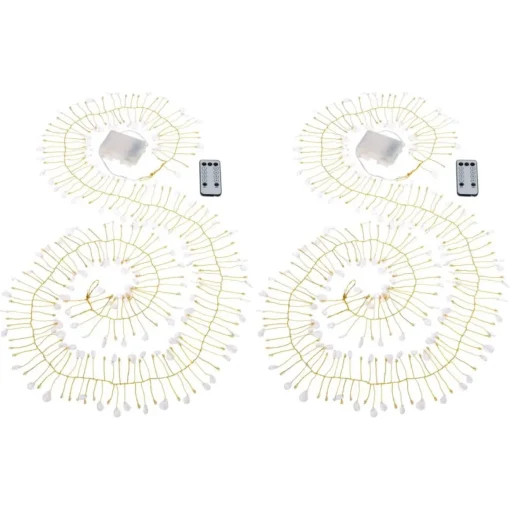 August & Leo Handmade Crystal Beaded Multifunction Led Garland 2-Pack