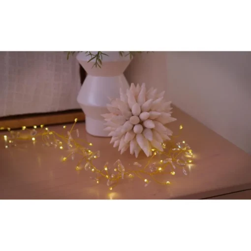 August & Leo Handmade Crystal Beaded Multifunction Led Garland 2-Pack