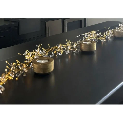 August & Leo Handmade Crystal Beaded Multifunction Led Garland 2-Pack
