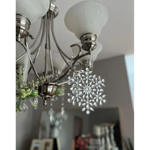 August & Leo Mini Jeweled Snowflakes Set Of 3