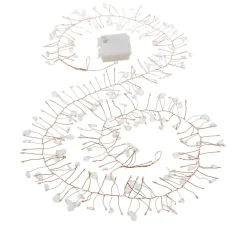 August & Leo Set Of 2 Crystal Beaded Led Garlands With Timer