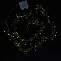 August & Leo Set Of 2 Crystal Beaded Led Garlands With Timer
