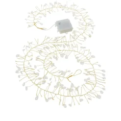 August & Leo Set Of 2 Crystal Beaded Led Garlands With Timer