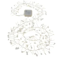 August & Leo Set Of 2 Crystal Beaded Led Garlands With Timer