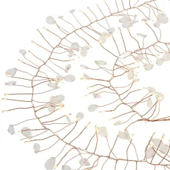 August & Leo Set Of 2 Crystal Beaded Led Garlands With Timer