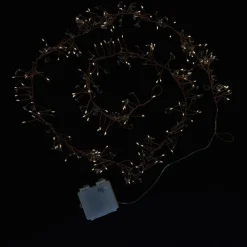August & Leo Set Of 2 Crystal Beaded Led Garlands With Timer