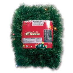 Battery-Operated 18' Multicolored 35-Led Pine Garland