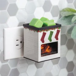 Candle Warmers Etc Holiday Fireplace Pluggable Fragrance Warmer