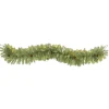 6' Christmas Pine Artificial Garland With 50 Warm White Led Lights And Pine Cones