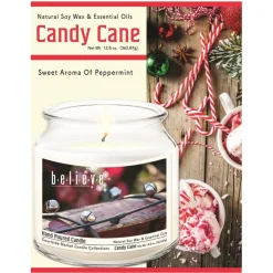 Courtside Maraket Believe Wax Candle In Glass Jar With Silver Lid