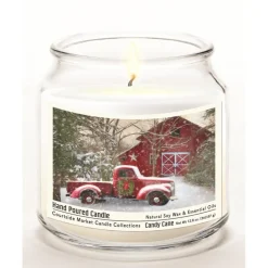Courtside Market Barn Infused Wax Candle In Glass Jar With Silver Lid