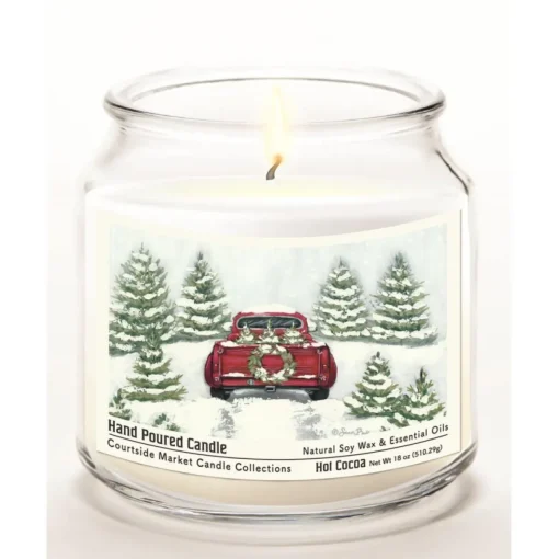 Courtside Market Candle W/ Essential Oils + Lid-Tree Farm Tradition Ii