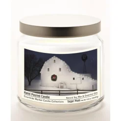 Courtside Market Christmas Night Candle Glass Jar With Silver Lid