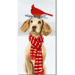 Courtside Market Christmas Dog Canvas Wall Art
