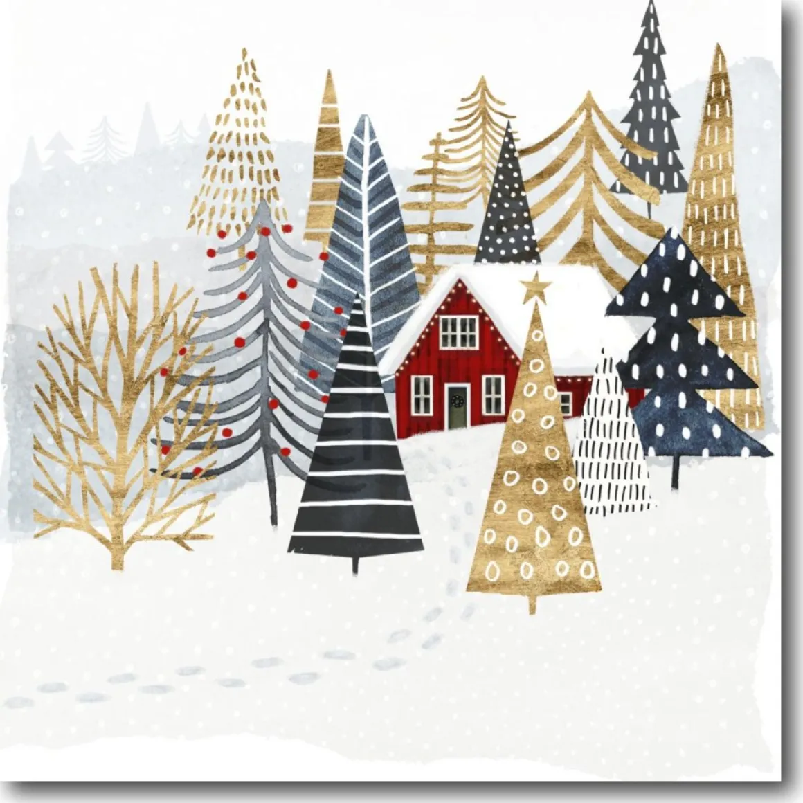 Courtside Market Christmas Chalet I Canvas Wall Art