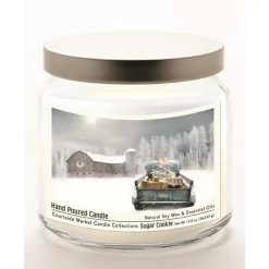 Courtside Market Christmas Pick-Up Truck Wax Candle With Silver Lid