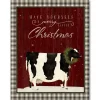 Courtside Market Cow Christmas Farm Canvas Wall Art