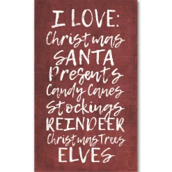 Courtside Market I Love Santa Canvas Wall Art