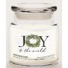 Courtside Market Joy To The World Soy Wax Candle In Glass Jar With Lid