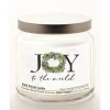 Courtside Market Joy To The World Candle In Glass Jar With Silver Lid