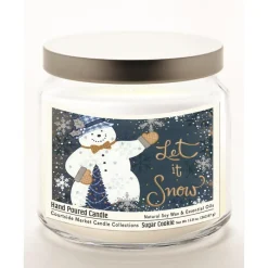 Courtside Market Let It Snow Infused Soy Candle In Glass Jar With Lid
