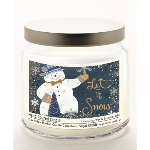 Courtside Market Let It Snow Infused Soy Candle In Glass Jar With Lid