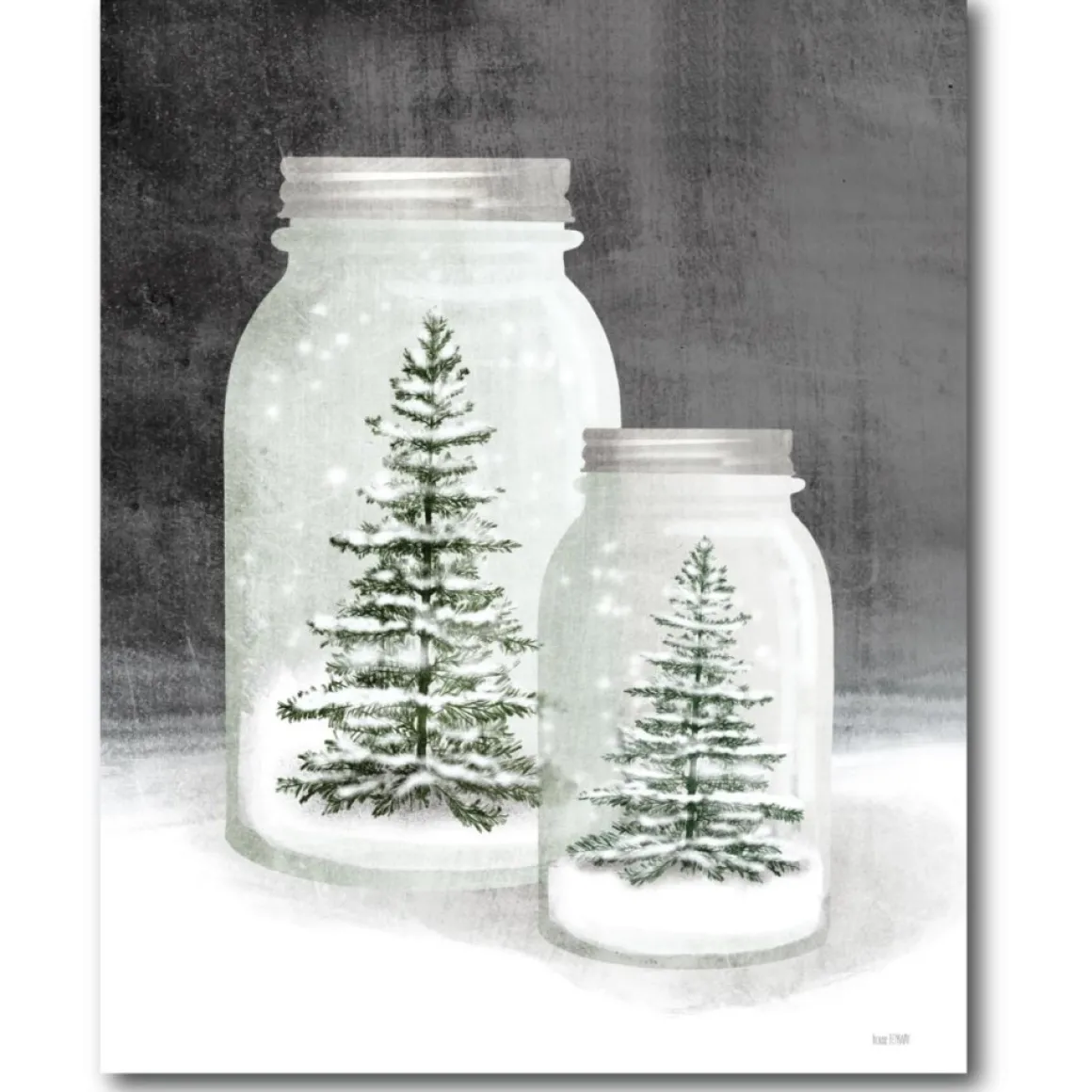 Courtside Market Mason Snow Globes Canvas Wall Art