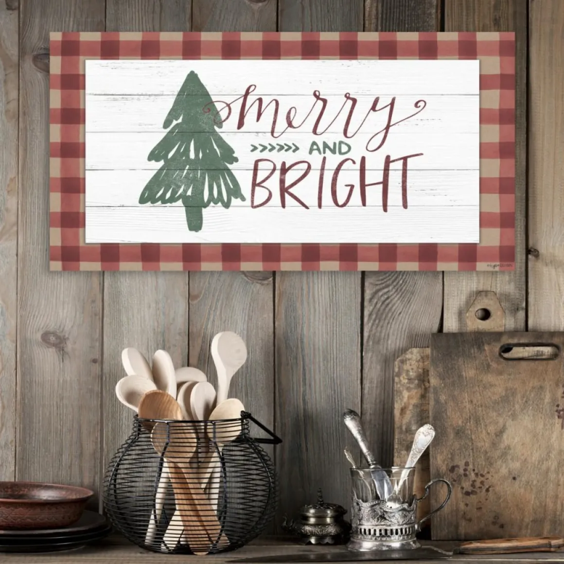 Courtside Market Merry And Bright Canvas Wall Art