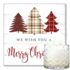 Courtside Market Merry Christmas Artboard & 13.5 Oz. 3-Wick Candle
