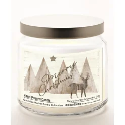 Courtside Market Merry Christmas Deer Infused Soy Candle In Glass Jar