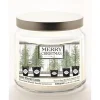 Courtside Market Merry Christmas Wax Candle With Brushed Silver Lid