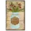 Courtside Market Merry Christmas Jar 12" X 18" Wood Art