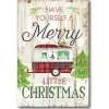 Courtside Market Merry Little Christmas Camper Canvas Wall Art