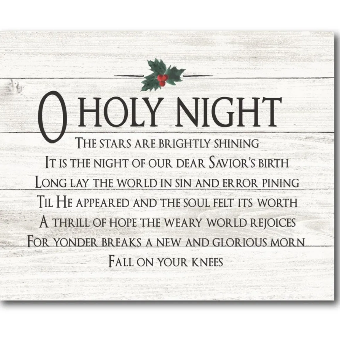 Courtside Market O Holy Night Fixed 10.5" X 14" Wood Art