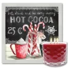 Courtside Market Peppermint Cocoa Artboard & 13.5 Oz. 3-Wick Candle