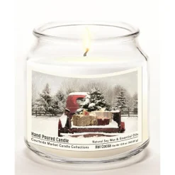 Courtside Market Red Christmas Truck Soy Wax Candle With Silver Lid
