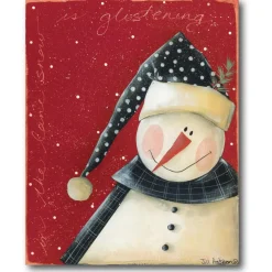 Courtside Market Snow Is Glistening 8"X10" Art Board Sign