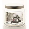 Courtside Market Snowy Christmas Truck Wax Candle With Silver Lid