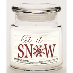 Courtside Market Soy Candle W/ Essential Oils + Glass Lid- Let It Snow