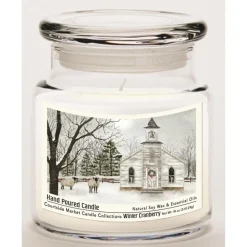 Courtside Market Soy Candle W/ Essential Oils + Lid - Christmas Chapel
