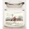 Courtside Market Soy Candle W/ Essential Oils + Lid-Winter Barn W/Mill