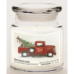 Courtside Market Soy Candle W/ Essential Oils + Lid- Santa's Tree Farm